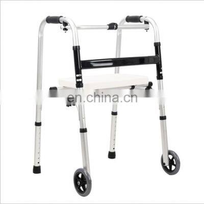 Children Foldable Auxiliary Walking Aid Aluminum Alloy Safety Handrail Walker Rehabilitation Orthopedic Rollator Walker