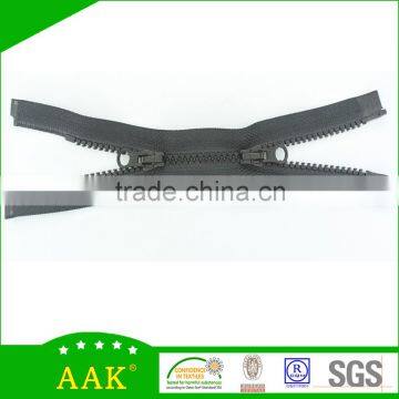 Zipper plastic bag double puller type plastic two way open end zippers