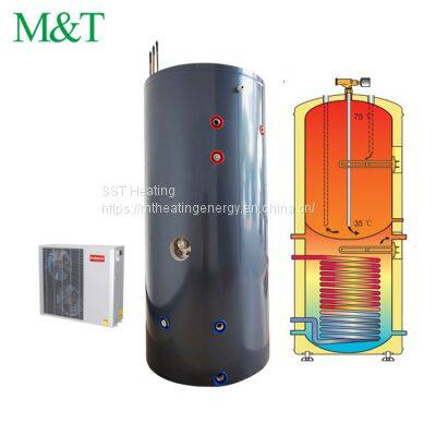 SST 800L CE SUS 304/316/ stainless steel duplex heat pump hot water heater tank boiler