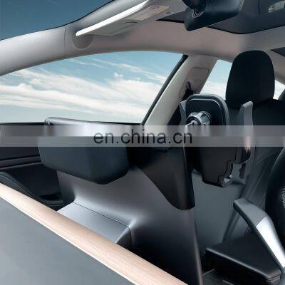 Carest Model3 Smartphone Pillar Cell Phone Holder For Tesla Model 3 Phone Holder Sunglasses Storage Box With Wireless Charging photo-4