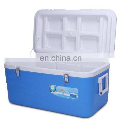 Camping blow molding 80 liter hard cooler box portable ice cooler