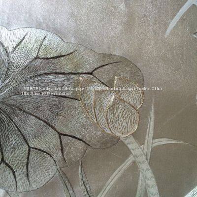 Hand Embroidered Silk Wallpaper photo-5