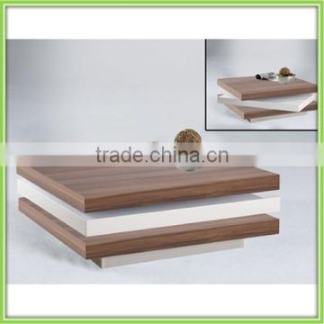 MDF Board With Paper White Square Coffee Table