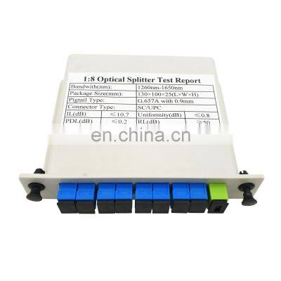 Fiber Optic Equipment Plc Splitter 1x2 1x4 1x8 SC UPC/APC LGX Box Fiber PLC Splitter Single Mode LGX Module Optical PLC Splitter photo-4