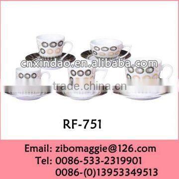 Wholesale Custom Made Porcelain Coffee Cup and Saucer in Cups & Saucers for Tableware