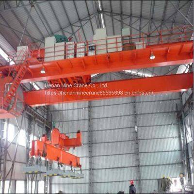 10+10 Ton Double Beam Overhead Crane With Revolving Electromagnetism Hanger photo-3