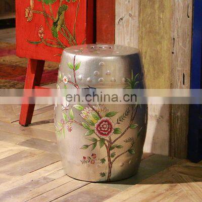 Gold and Silver Furniture Modern Ceramic Garden Chair Sculpture photo-2