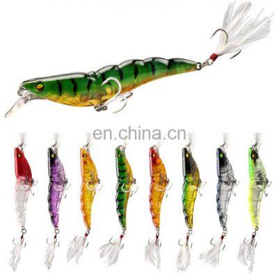 New  shrimp type 11cm/13.4g Top water hard artificial bait shrimp type Minnow Fishing Lure