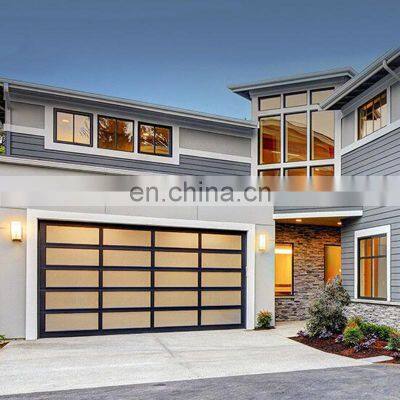 modern automatic aluminum sectional panel glass garage doors for homes