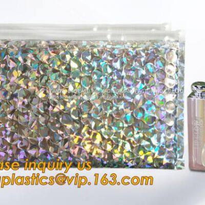 Printing Zipper Plastic Foil k Packaging Hologram Laser Holographic Aluminum Foil Folding Pouch Bags For Jewelry photo-5