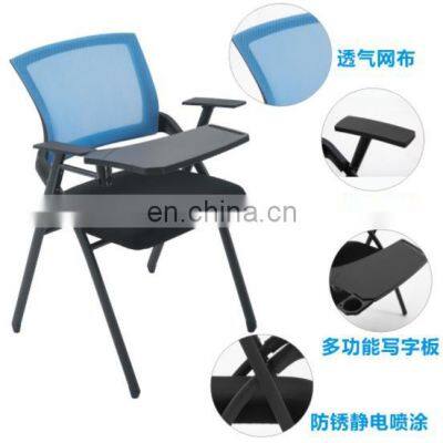 2021 Factory Manufacturer High Quality Cheap Price Foldable Conference Chair Desk Writing Training Office Chair With Desk photo-5