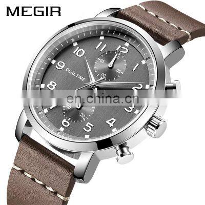 MEGIR 2160G Men Quartz  Watch  Luxury Fashion  Waterproof Business Simple Watches For Men