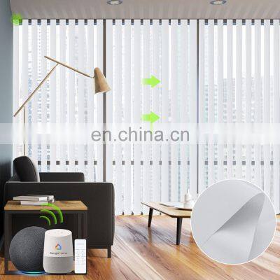Factory Direct Blackout Motorized Motorised Motor PVC Sliding Door Windows Vertical Blinds Shade photo-5