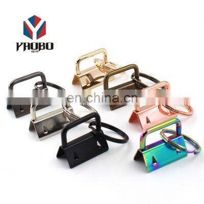 Quality Assuredc Decorative custom Metal Key Fob Hardware Tail Clip With Keyring