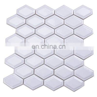 turkish wall and floor diamond mosaic white hexagon tile