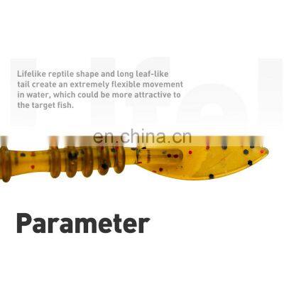 JOHNCOO AJING Soft Baits 48mm 0.48g PVC Material Mini Leaves Tail 40pcs Per Box Rock Soft Baits Fishing Lures photo-5