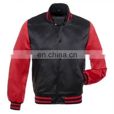 Wholesale Custom latest designs Long Sleeve Baseball Varsity Jacket Men Plain Blank Varsity Letterman Jackets