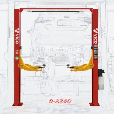 4T Floor Clear Auto Hoist/ Two Side Manual Release Floor Clear 2 Two Post  Car Lift Machine V-LZL-C-2240