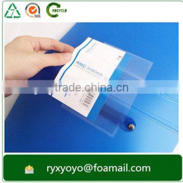 Office Stationary a4 Size pp Hard Plastic 2 D Metal Clip File Folder photo-5