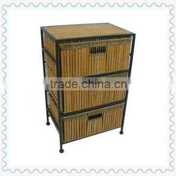 bamboo 3-drawer storage cabinet