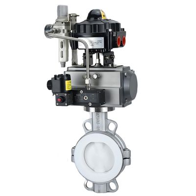 Pneumatic stainless steel ball valve Q641F-16P  Stainless steel ball valve