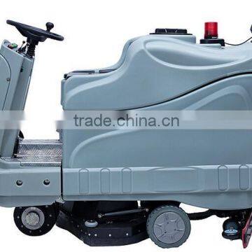 Double Brushes Ride on Floor Scrubber Dryer With Ametek Suction Motors Supplier's Choice