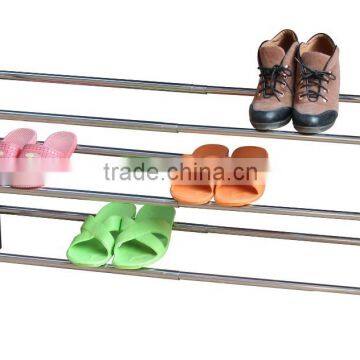 Hot Selling Waterproof Foldable Stainless Steel 2 Tiers Shoe Rack