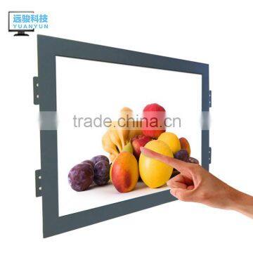 27 inch capacitive touch screen LCD monitor 1920*1080 DVI open metal frame /kiosk/wall