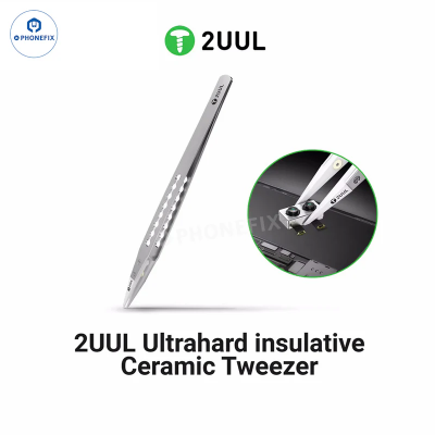 2UUL TW31 Ceramic Tweezers for Motherboard Repair Electronic Components