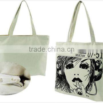 Cotton Canvas Foldable Shopping Tote Bag photo-2