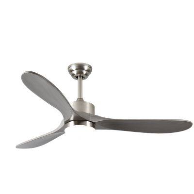 Потолочный вентилятор размером 52 дюйма с лопастями из цельного дерева и дистанционным пультом, потолочный вентилятор с светильником