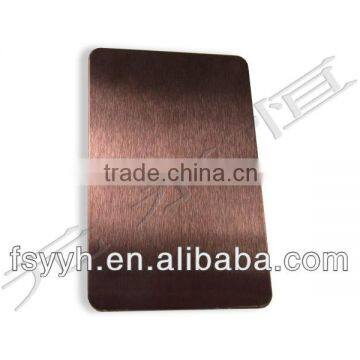 201 ti-coated satin stainless steel plate(chocolate)