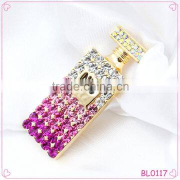 Delicate High Quality Perfume Bottle Brooch Diamond Brooch