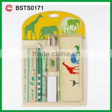 7pcs green animal paper recycle cute pencil