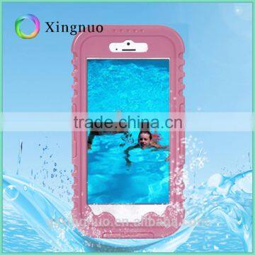 Fashion design clean pc silicone waterproof phone case for iphone 6