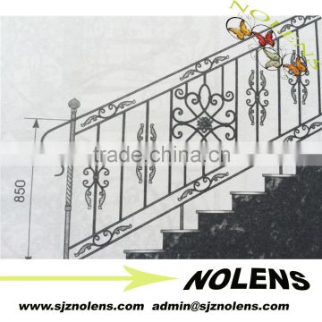 handforged wrought iron stair railing/Forged iron stair handrail