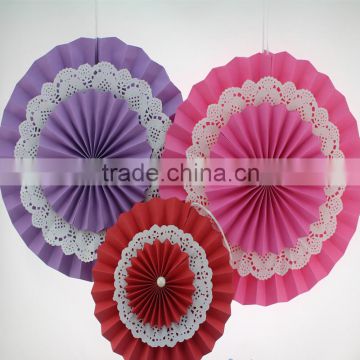 Paper Fans for wedding curtain decorations stage decor gate decor