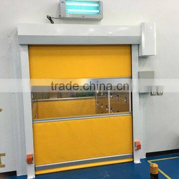 Cargo air shower with high speed shutter doors