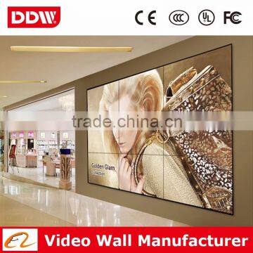 Ultra narrow bezel LCD vertical video wall panel for boutique