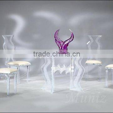 Romantic banquet dining table and chair furniture set made in china