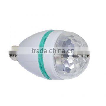 NEW Style RGB Full Color E27 3W AC 110V 220V LED Bulb Crystal Auto Rotating Stage Effect DJ Mini Laser Disco Stage Light Lamp photo-4