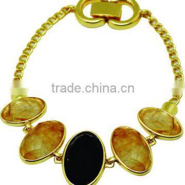 Necklaces, with natural stone, GOLD PLATED