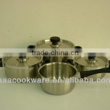 Bakelite Series 18/8 Stainless Steel Cookware with Induction Bottom for Promotion