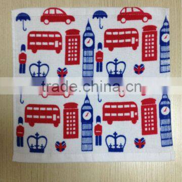 100% cotton reactive printed velour beach towel, small towel