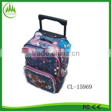 2014 kids school trolley bag