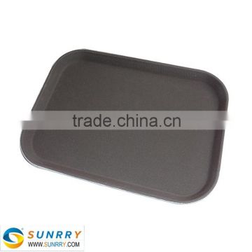 2015 New Rectangular Anti-skid food Tray PP/Fiber glass/Rubber Anti-Skid Feature Serving Tray (SY-FFT21B SUNRRY)