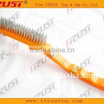 brass wire brush with plastic handle