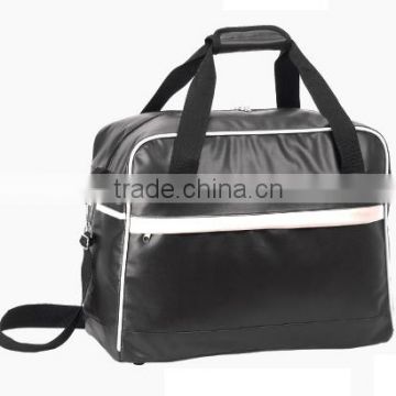 Black Pu Leather weekend bag