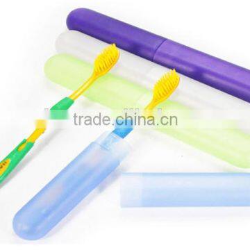 Solid Color Plastic Travel Toothbrush Case