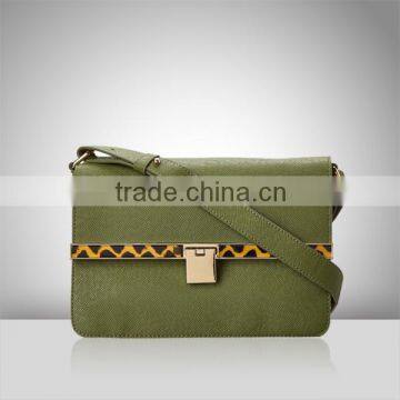 S296 Green Saffiano Leather Shoulder Bags,Crossbody Handbags for young girl